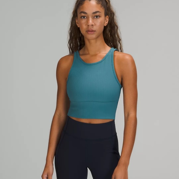 Lululemon Power Pivot Ribbed Tank – Size 14 – Capture Blue – Reversible - Picture 1 of 1